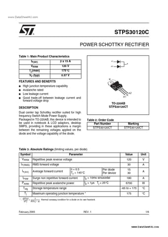  Datasheet Preview Page 1