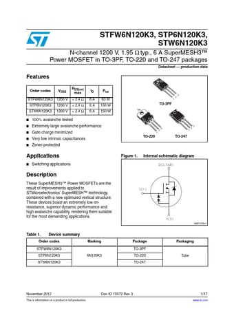  Datasheet Preview Page 1