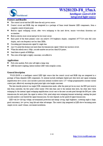  Datasheet Preview Page 1