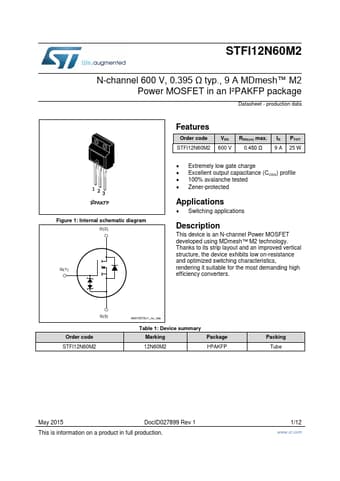  Datasheet Preview Page 1