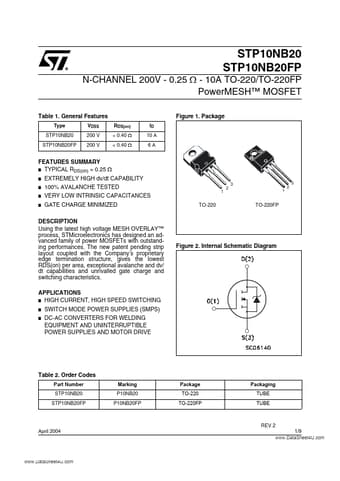  Datasheet Preview Page 1