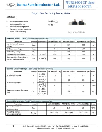  Datasheet Preview Page 1