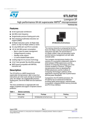 Datasheet Preview Page 1