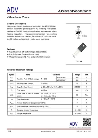  Datasheet Preview Page 1