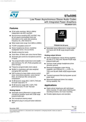  Datasheet Preview Page 1