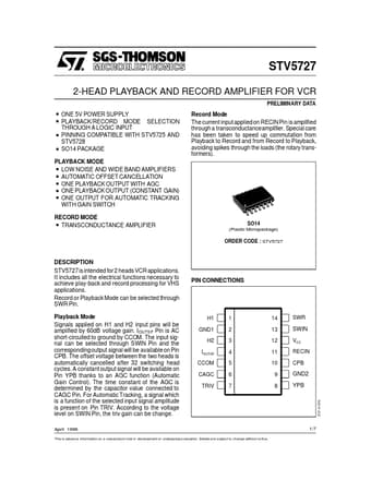  Datasheet Preview Page 1