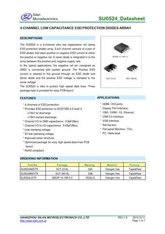  Datasheet Preview Page 1