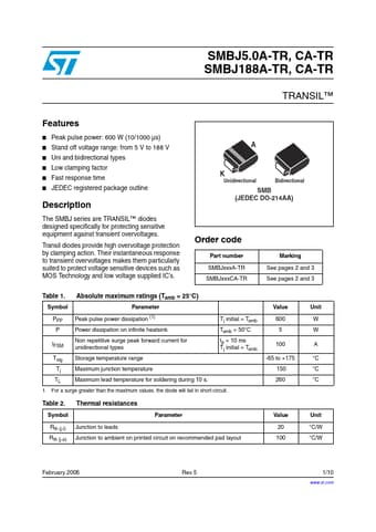  Datasheet Preview Page 1
