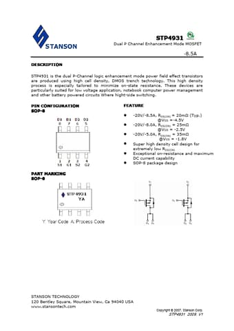  Datasheet Preview Page 1