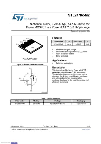  Datasheet Preview Page 1