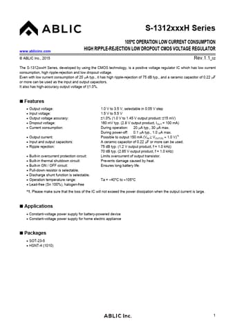  Datasheet Preview Page 1