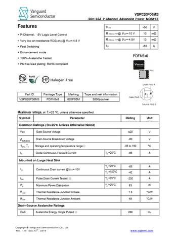  Datasheet Preview Page 1