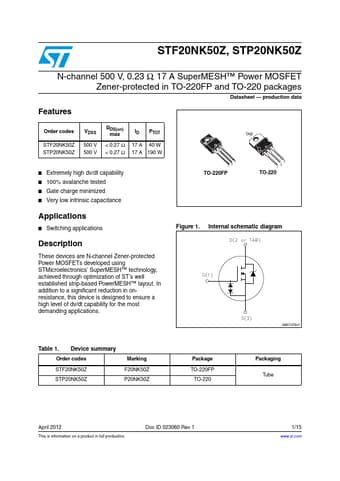  Datasheet Preview Page 1