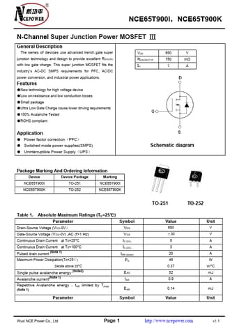  Datasheet Preview Page 1