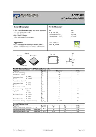  Datasheet Preview Page 1