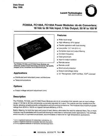  Datasheet Preview Page 1