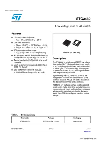  Datasheet Preview Page 1