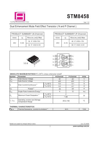  Datasheet Preview Page 1