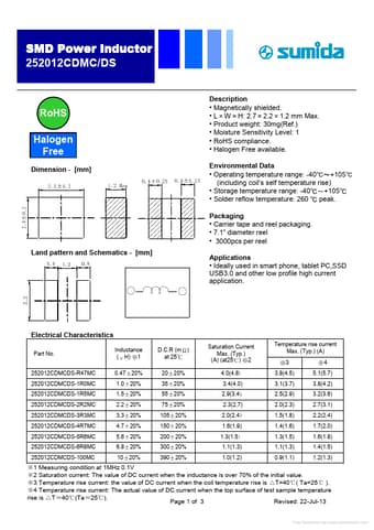  Datasheet Preview Page 1