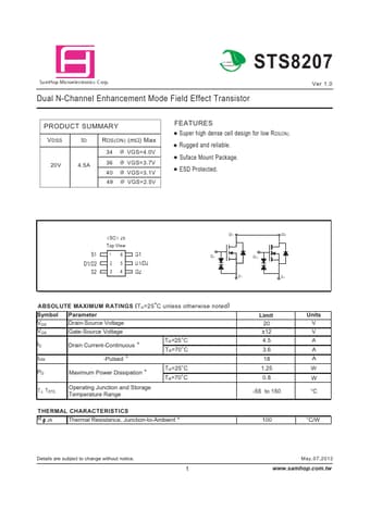  Datasheet Preview Page 1