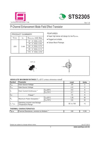  Datasheet Preview Page 1