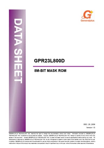  Datasheet Preview Page 1