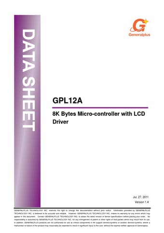  Datasheet Preview Page 1