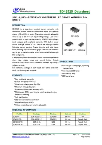  Datasheet Preview Page 1