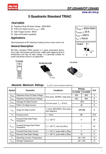 Datasheet Preview Page 1
