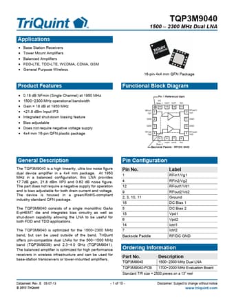  Datasheet Preview Page 1