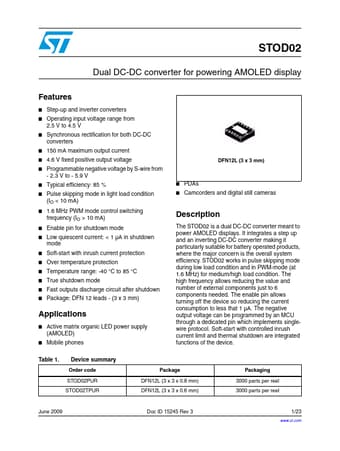  Datasheet Preview Page 1