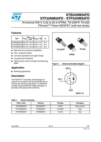  Datasheet Preview Page 1