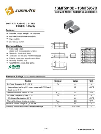  Datasheet Preview Page 1