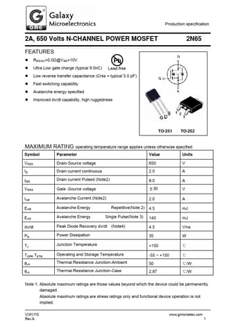  Datasheet Preview Page 1