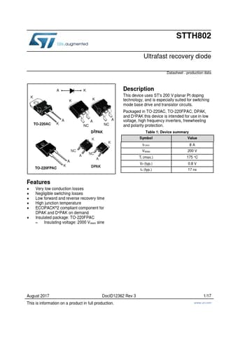  Datasheet Preview Page 1