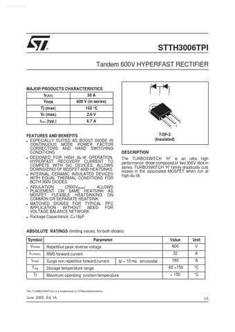  Datasheet Preview Page 1