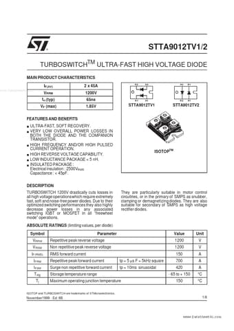  Datasheet Preview Page 1