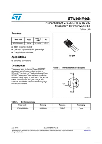 Datasheet Preview Page 1