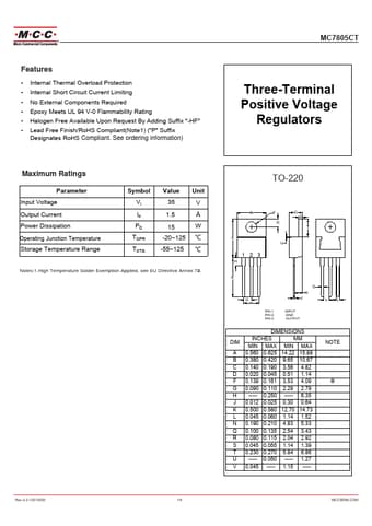  Datasheet Preview Page 1