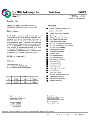  Datasheet Preview Page 1