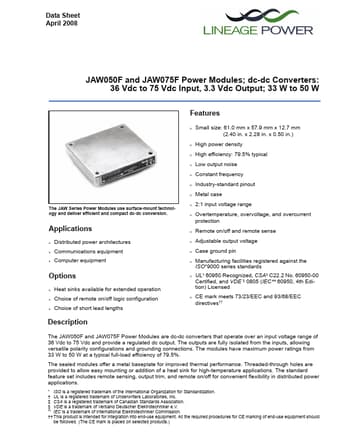  Datasheet Preview Page 1