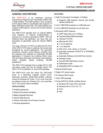  Datasheet Preview Page 1