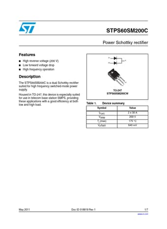  Datasheet Preview Page 1