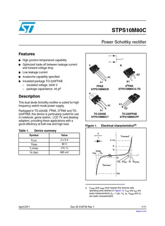  Datasheet Preview Page 1