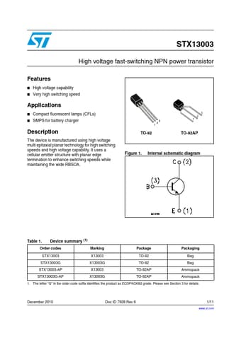  Datasheet Preview Page 1