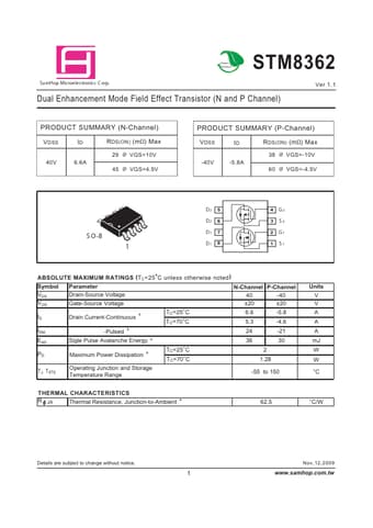  Datasheet Preview Page 1