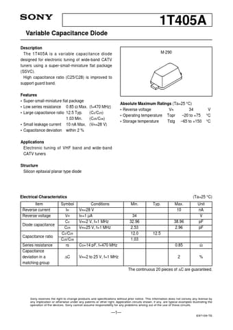  Datasheet Preview Page 1
