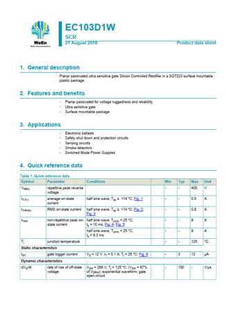  Datasheet Preview Page 1