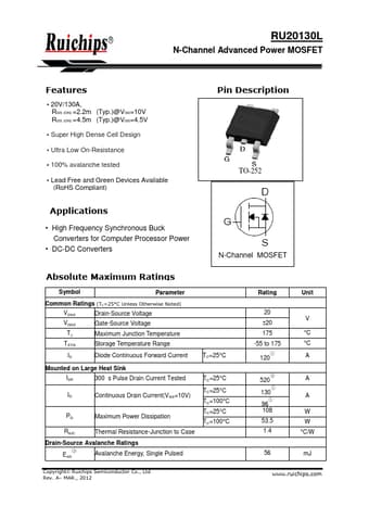  Datasheet Preview Page 1
