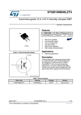 Datasheet Preview Page 1